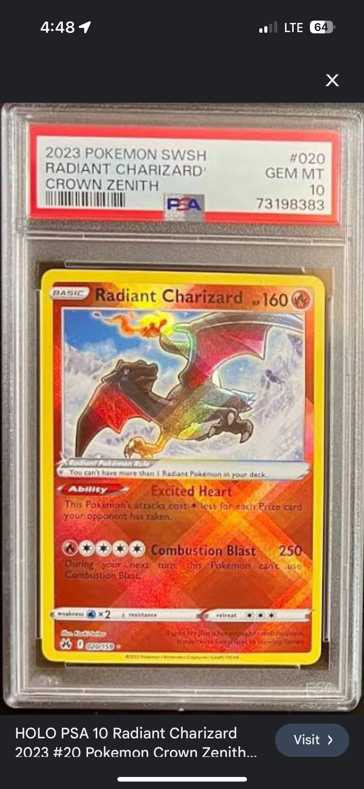 Glurak EX PSA10